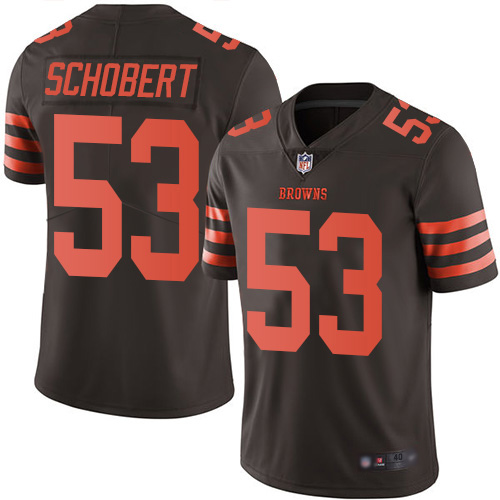 Cleveland Browns Joe Schobert Men Brown Limited Jersey 53 NFL Football Rush Vapor Untouchable